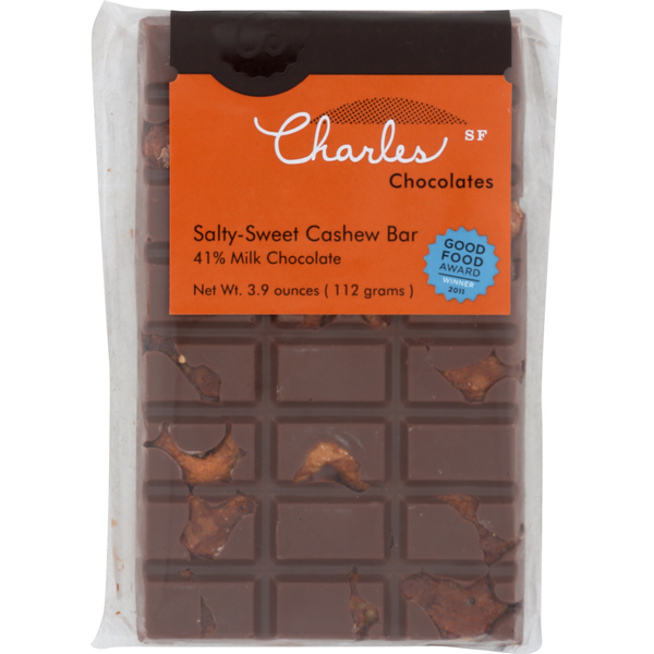 Candy & Chocolate Charles Chocolates Sf Salty-Sweet Cashew Bar hero