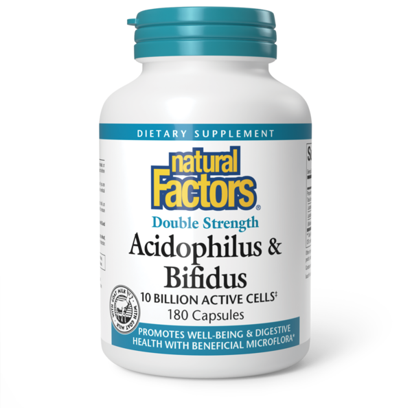 Vitamins & Supplements Natural Factors Acidophilus & Bifidus Double Strength hero