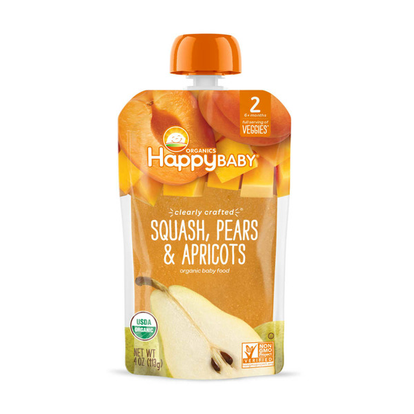 Baby Food & Formula Happy Baby Organics Clearly Crafted Stage 2 Squash, Pears & Apricots Pouch hero