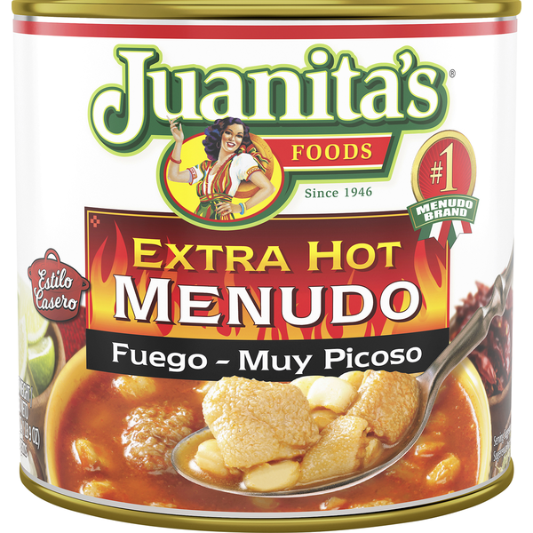 Canned Meals & Beans Juanita's Foods Menudo, Extra Hot hero