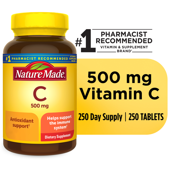 Vitamins & Supplements Nature Made Vitamin C 500 mg Tablets hero