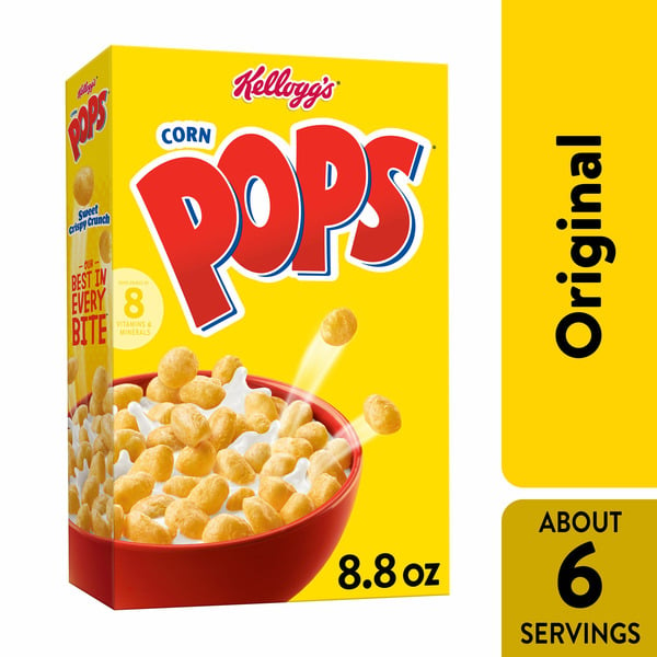 Cereal Corn Pops Breakfast Cereal, Kids Cereal, Family Breakfast, Original hero