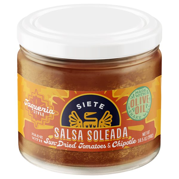 Siete Salsa Soleada, Sundried Tomatoes & Chipotle, Taqueria Style hero