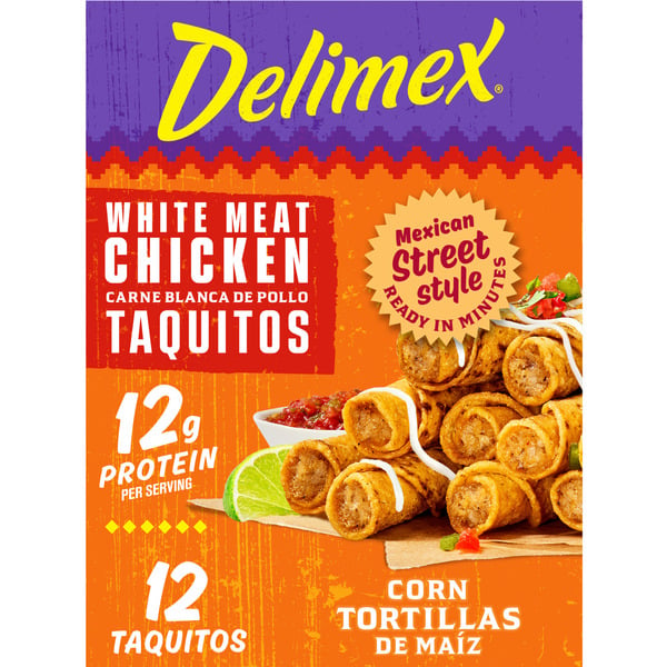 Frozen Delimex White Meat Chicken Corn Taquitos Frozen Food Snacks hero