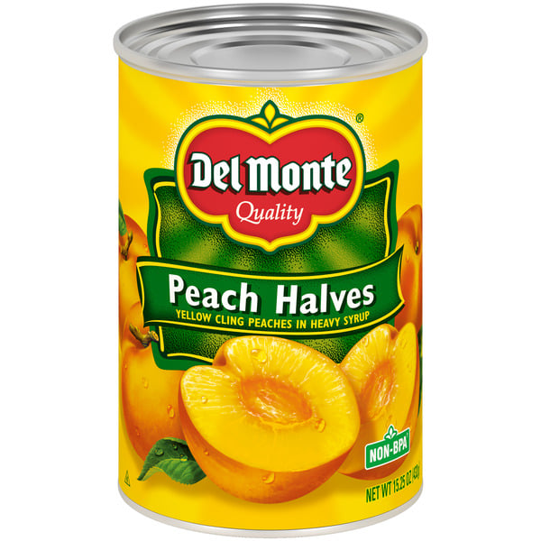 Canned Fruit & Applesauce Del Monte Yellow Cling Peach Halves in Heavy Syrup hero