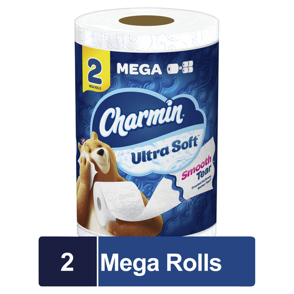 Charmin Ultra Soft Toilet Paper, Mega Rolls hero