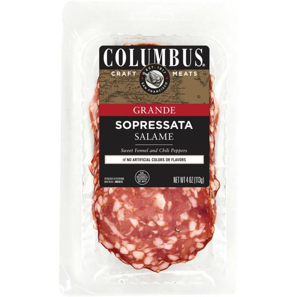 Lunch Meat Columbus Sliced Grande Soppresata Salame hero