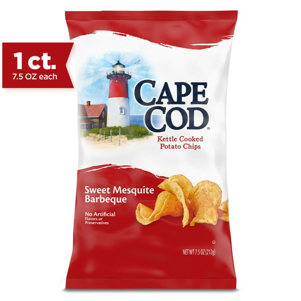 Chips & Pretzels Cape Cod Sweet Mesquite Barbeque Kettle Cooked Potato Chips hero