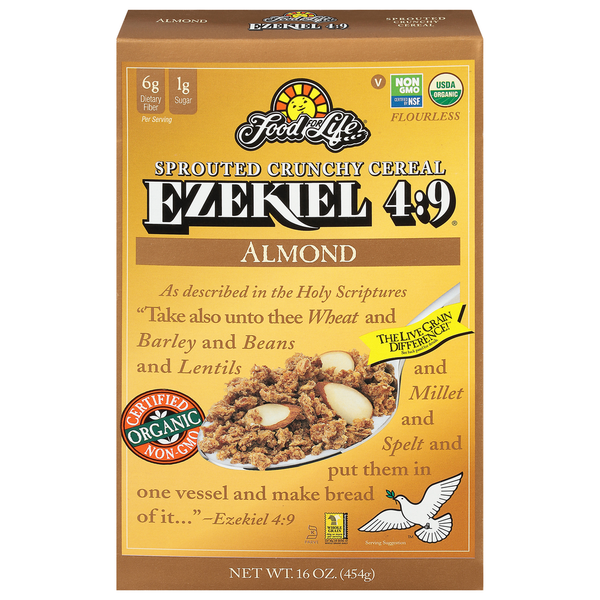 Cereal Food for Life Cereal, Sprouted Crunchy, Almond hero