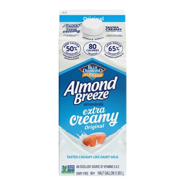 Milk Almond Breeze Extra Creamy Almondmilk hero