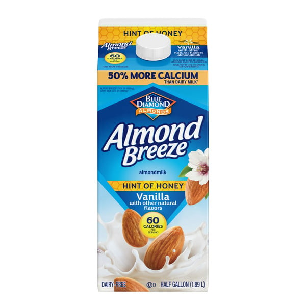 Milk Alternatives Almond Breeze Hint of Honey Vanilla Almondmilk hero