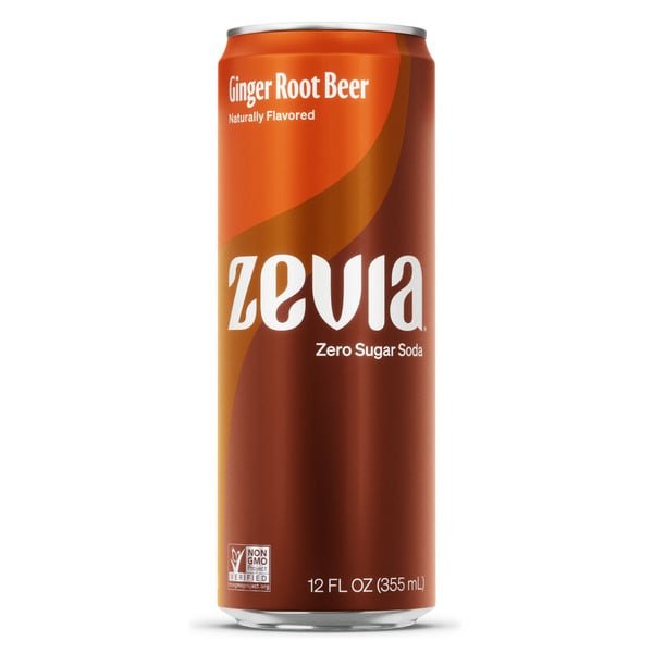 Soft Drinks Zevia Zero Sugar Ginger Root Beer Soda hero