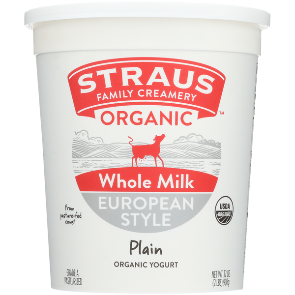 Yogurt Straus Family Creamery  Organic Whole Milk European Style Plain Yogurt hero