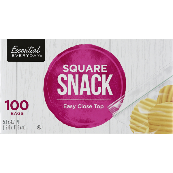 Food Storage Essential Everyday Snack Bags, Square hero