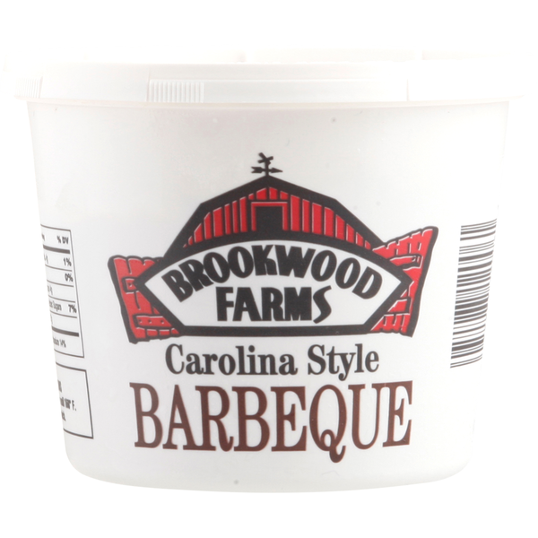 Ribs, BBQ & Prepared Meats Brookwood Farms Pork, Barbeque Sauce, Pit Cooked, Carolina Style hero