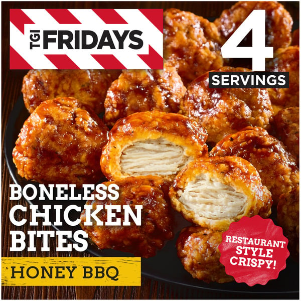 Frozen Appetizers & Sides TGI Fridays Honey BBQ Boneless Chicken Bites Frozen Snacks hero