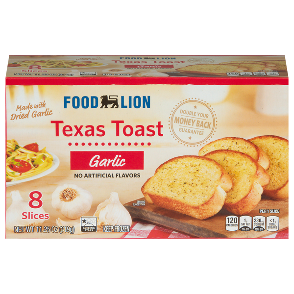 Frozen Breads & Doughs Food Lion Texas Toast, Garlic, Box hero