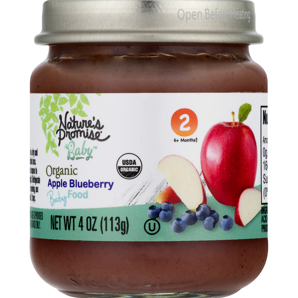 Baby Food & Formula Nature's Promise Baby Food, Organic, Apple Blueberry, 2 (6+ Months) hero