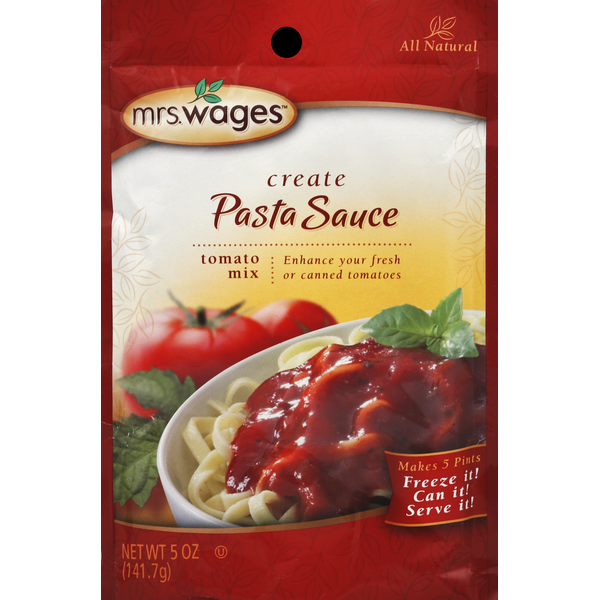 Pasta Sauce Mrs. Wages Tomato Mix, Pasta Sauce hero