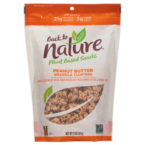 Granola Back to Nature Granola Clusters, Peanut Butter hero