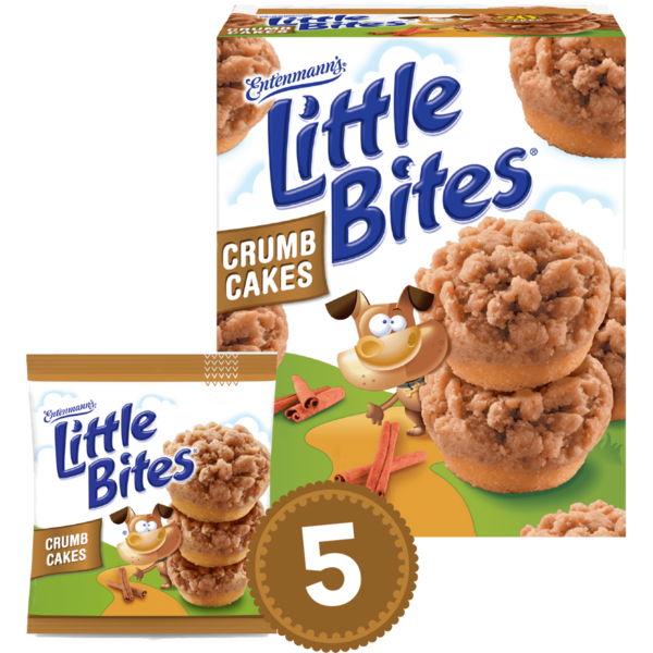 Cookies & Cakes Entenmann's Little Bites, 5 packs, Crumb Cake Mini Muffins hero