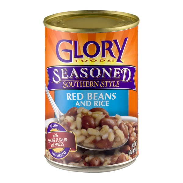 Canned Meals & Beans Glory Foods Seasoned Southern Style Red Beans and Rice hero