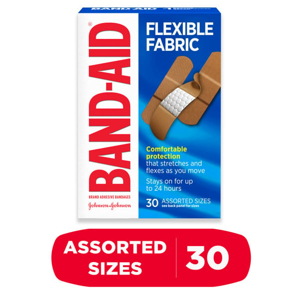 First Aid BAND-AID Flexible Fabric Adhesive Bandages, Assorted hero