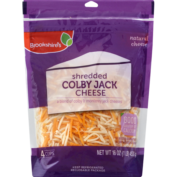 Specialty Cheeses Brookshire's Cheese, Colby Jack, Shredded hero