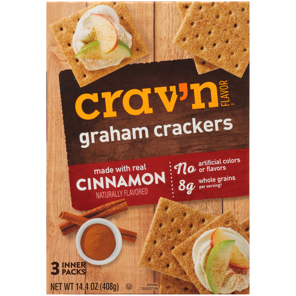 Crackers Crav'n Flavor Cinnamon Graham Crackers hero