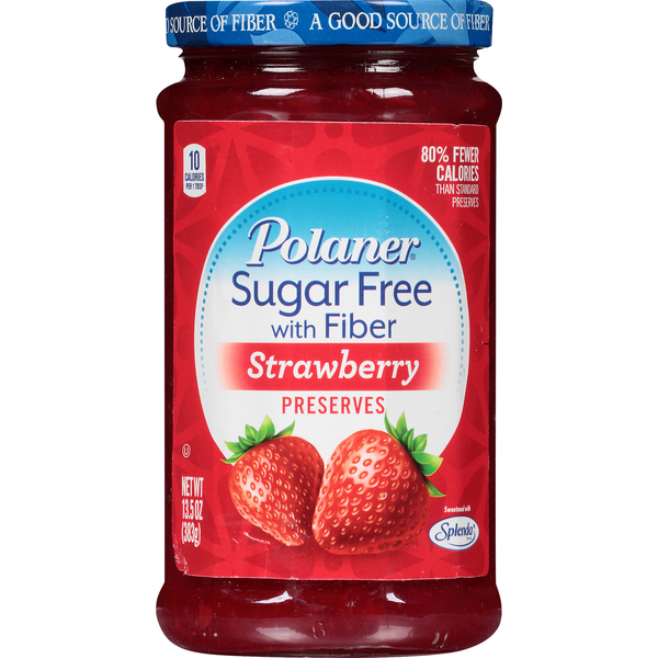 Nut Butters/Jellies/Spreads Polaner Preserves, Sugar Free, with Fiber, Strawberry hero