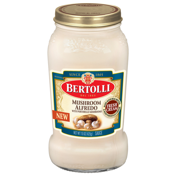 Pasta Sauce Bertolli Mushroom Alfredo Sauce hero