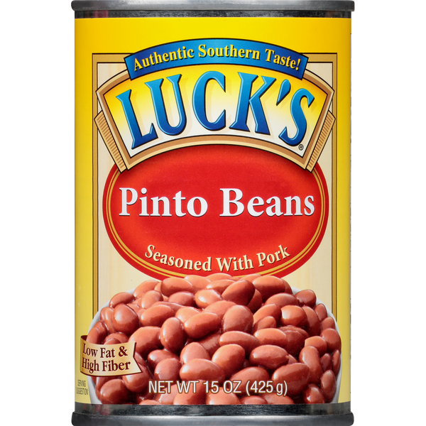 Canned Meals & Beans Luck's Pinto Beans, Seasoned with Pork hero