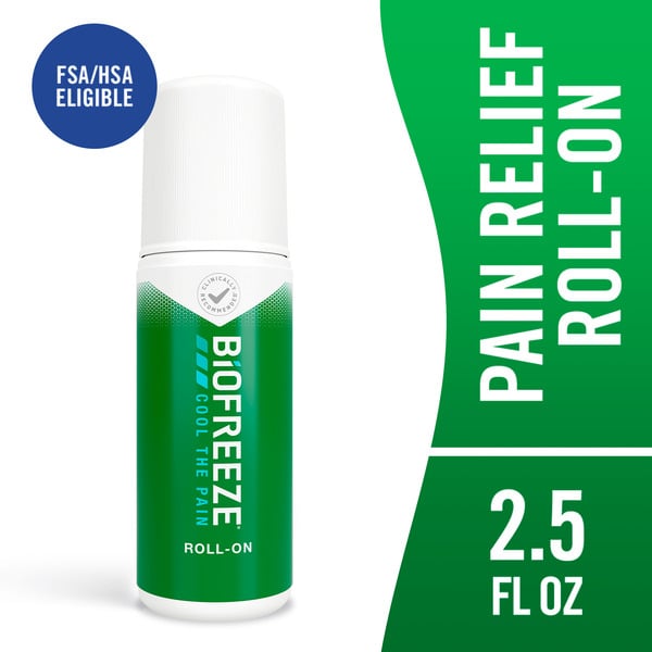 Pain Relief Biofreeze Roll-On Pain-Relieving Gel For Joint Pain, Arthritis, Backaches, & Sore Muscles hero