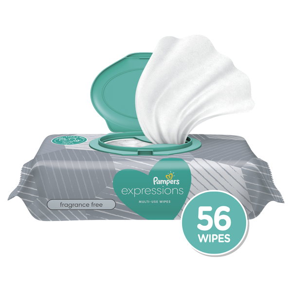 Diapers & Wipes Pampers Baby Wipes Multi-Use Fragrance Free 1X Pop-Top hero