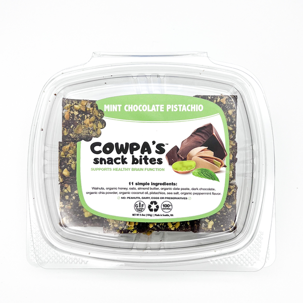 Candy & Chocolate Cowpa's Mint Chocolate Pistachio, snack bites hero