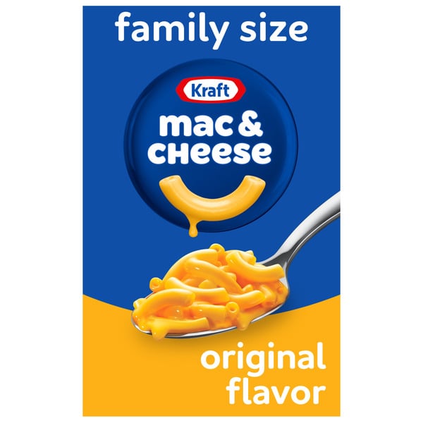 Instant Foods Kraft Original Mac & Cheese Macaroni and Cheese Dinner Family Size hero