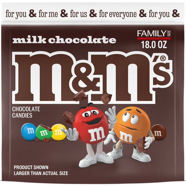 M&M's Milk Chocolate Candy Family Size hero