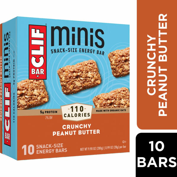 Spreads CLIF BAR Crunchy Peanut Butter Mini Snack-Size Energy Bars hero