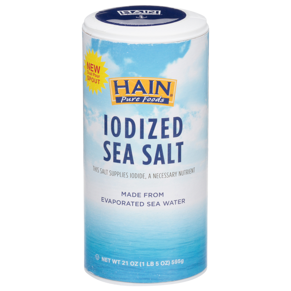 Spices & Seasoning Hain Pure Foods Sea Salt, Iodized hero