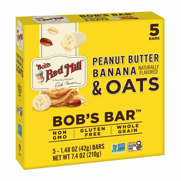 Bulk Nuts & Seeds Bob's Red Mill Peanut Butter Banana & Oats Bob's Bars hero