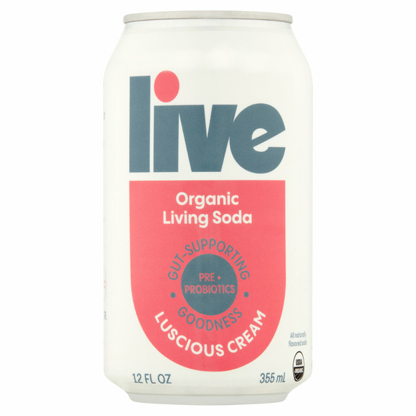 Soft Drinks Live Luscious Cream Organic Living Soda hero