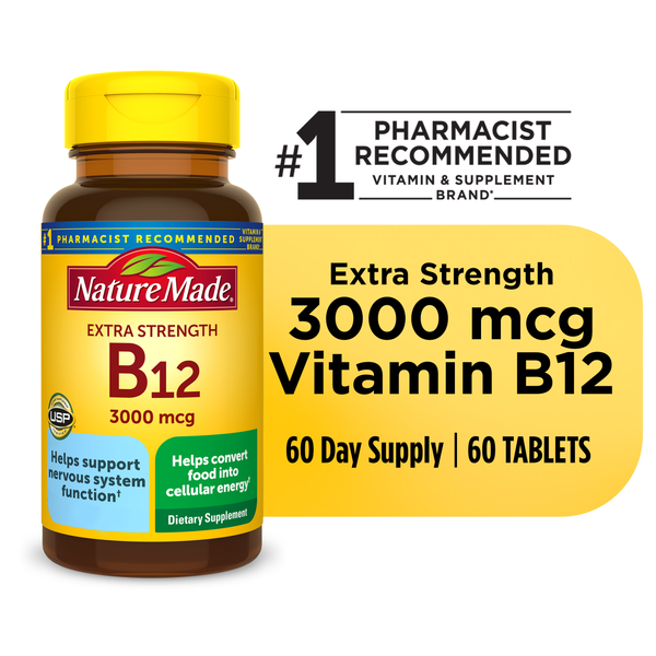 Vitamins & Supplements Nature Made Extra Strength Vitamin B12 3000 mcg Softgels hero