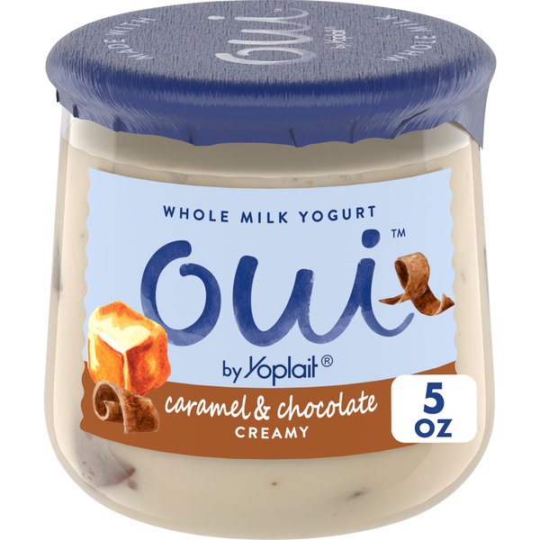 Yogurt Yoplait Oui Caramel Chocolate Chip French Style Yogurt hero