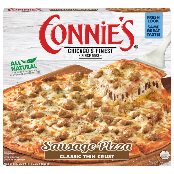 Frozen Pizza Connie's Pizza Pizza, Sausage, Classic Thin Crust hero