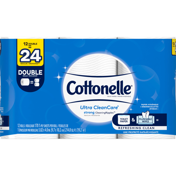 Paper Goods Cottonelle Ultra CleanCare Toilet Paper hero