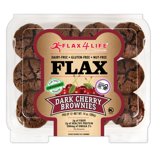 Buns & Rolls Flax4Life Dark Cherry Brownies hero