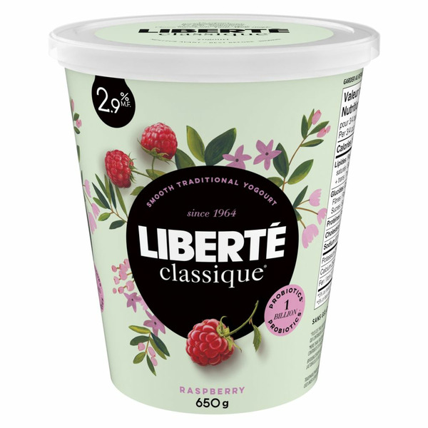 Yogurt Liberté Classique 2.9% Smooth Traditional Yogurt, Raspberry hero