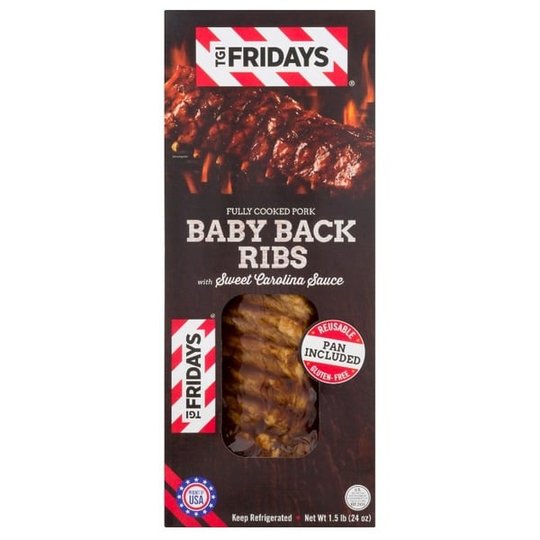 Ribs, BBQ & Prepared Meats TGI Fridays Baby Back Ribs, with Sweet Carolina Sauce hero