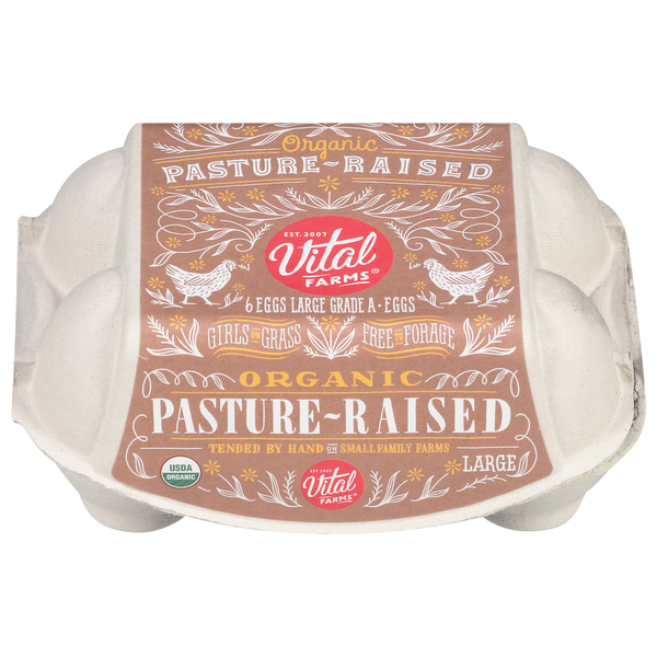 Eggs Vital Farms Pasture-Raised Organic Eggs 6 hero