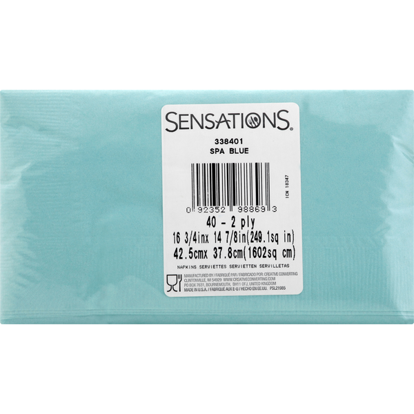 Paper Goods Sensations Napkins, Spa Blue, 2 Ply hero